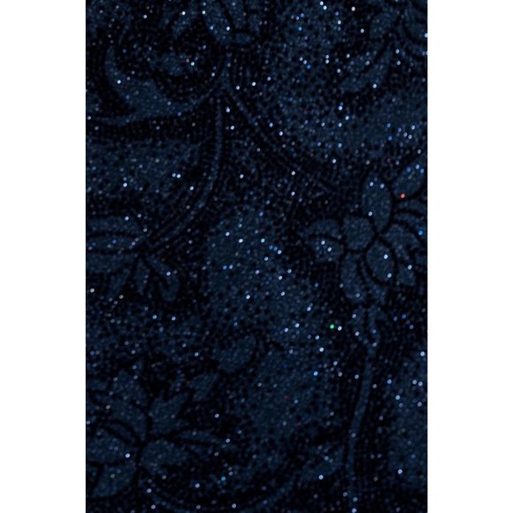 Derman Blue Floral Patterned Silvery Fabric Tuxedo - Picture 3 of 7